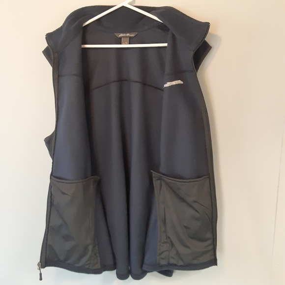 EDDIE BAUER FLEECE FULL ZIP VEST '08 ATLANTIC BLUE MENS SIZE XL TALL ( TXL)  EUC - Picture 8 of 11